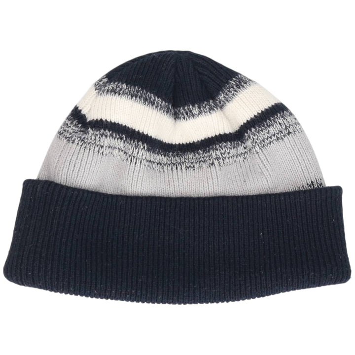 Nike Striped Pattern Knit Beanie unclear navy blue type Vintage Second Hand