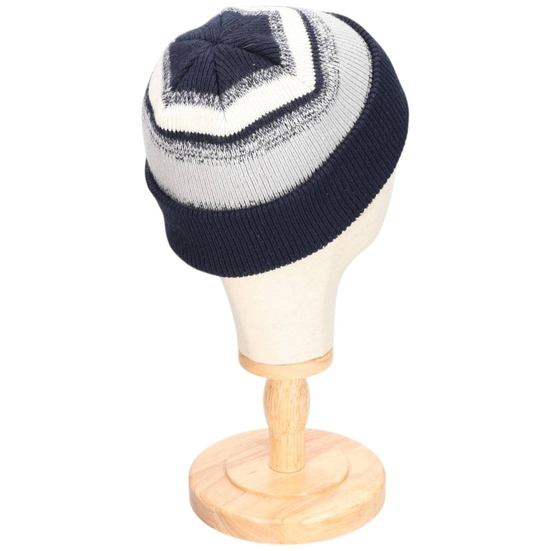 Nike Striped Pattern Knit Beanie unclear navy blue type Vintage Second Hand