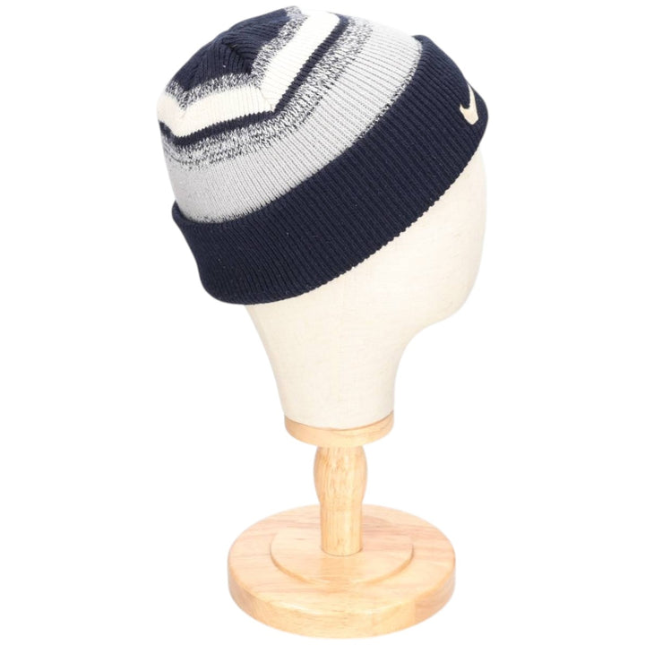 Nike Striped Pattern Knit Beanie unclear navy blue type Vintage Second Hand
