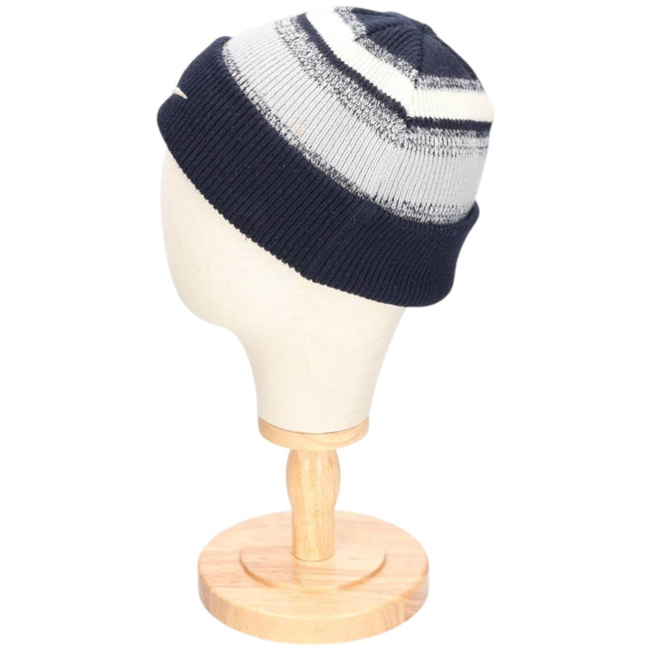 Nike Striped Pattern Knit Beanie unclear navy blue type Vintage Second Hand