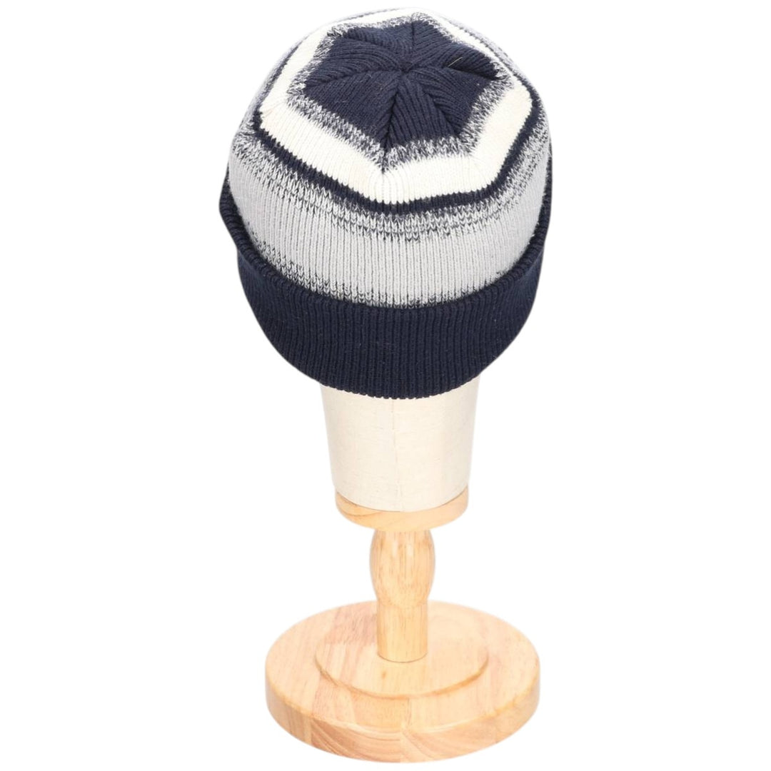 Nike Striped Pattern Knit Beanie unclear navy blue type Vintage Second Hand