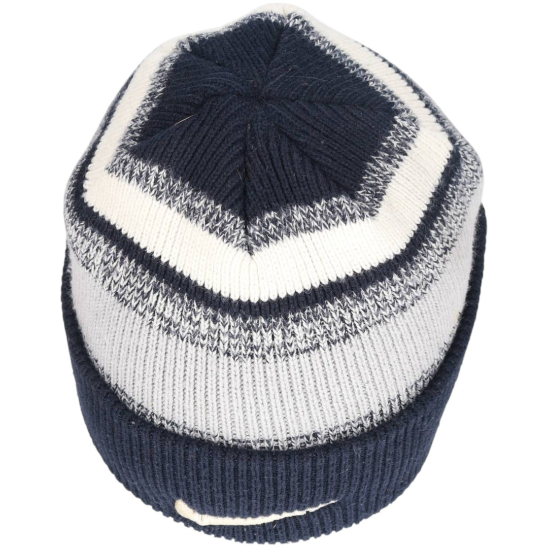 Nike Striped Pattern Knit Beanie unclear navy blue type Vintage Second Hand