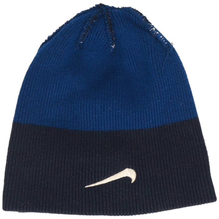 Nike Striped Pattern Knit Beanie unclear navy blue type Vintage Second Hand