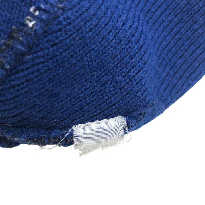 Nike Striped Pattern Knit Beanie unclear navy blue type Vintage Second Hand