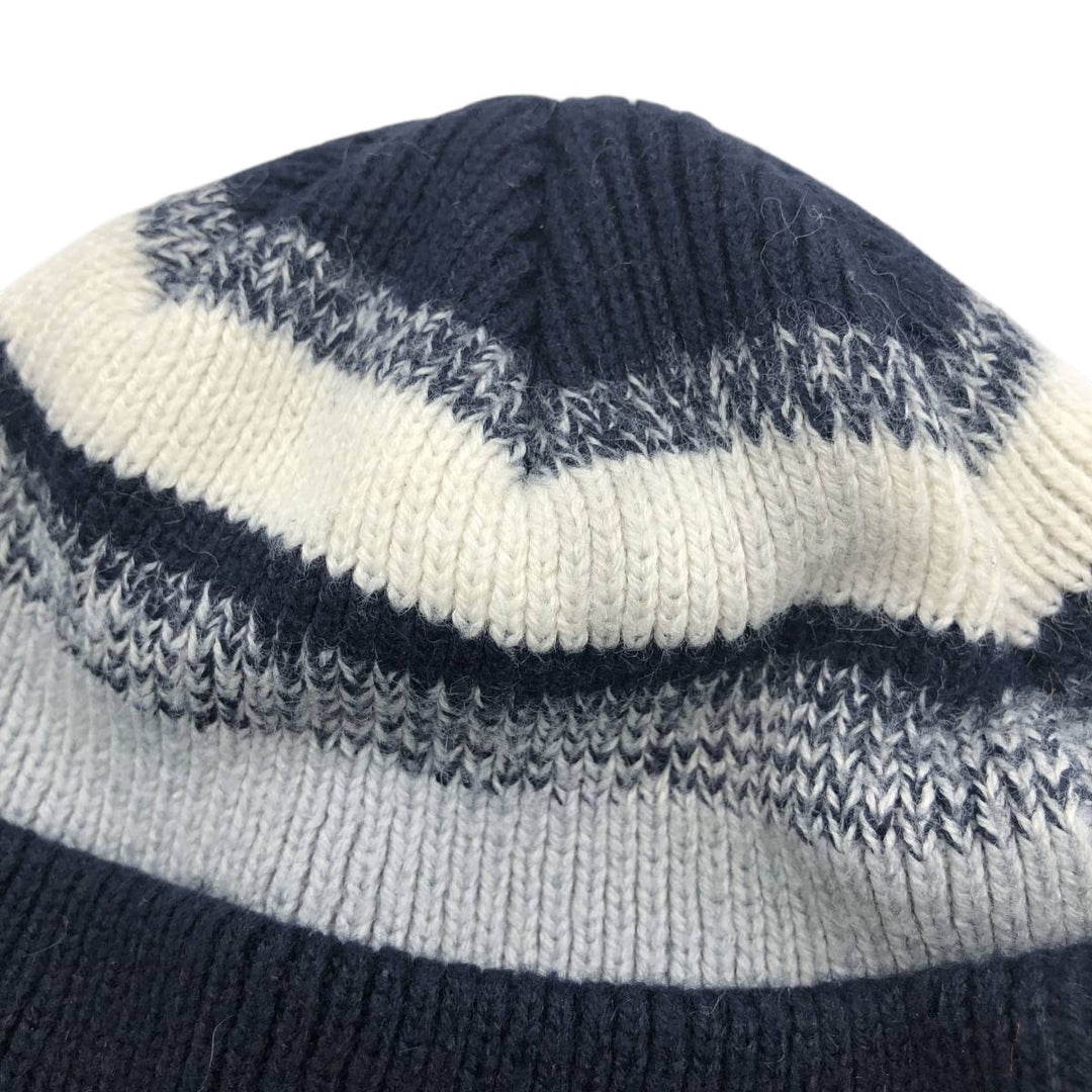 Nike Striped Pattern Knit Beanie unclear navy blue type Vintage Second Hand