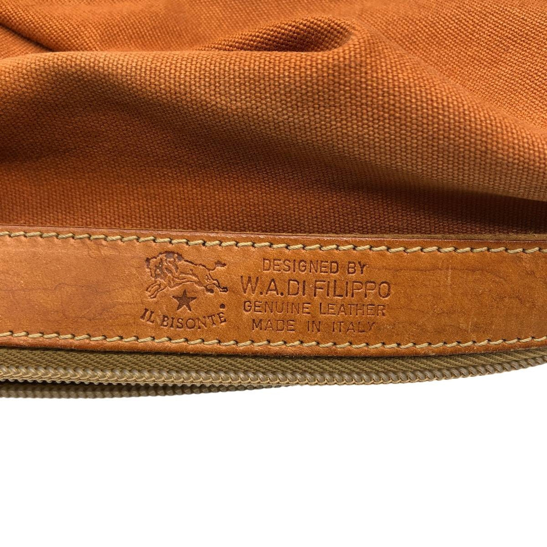 ILBISONTE Candy Bag Shoulder Bag Made in Italy genuine leather brown type Vintage Second Hand