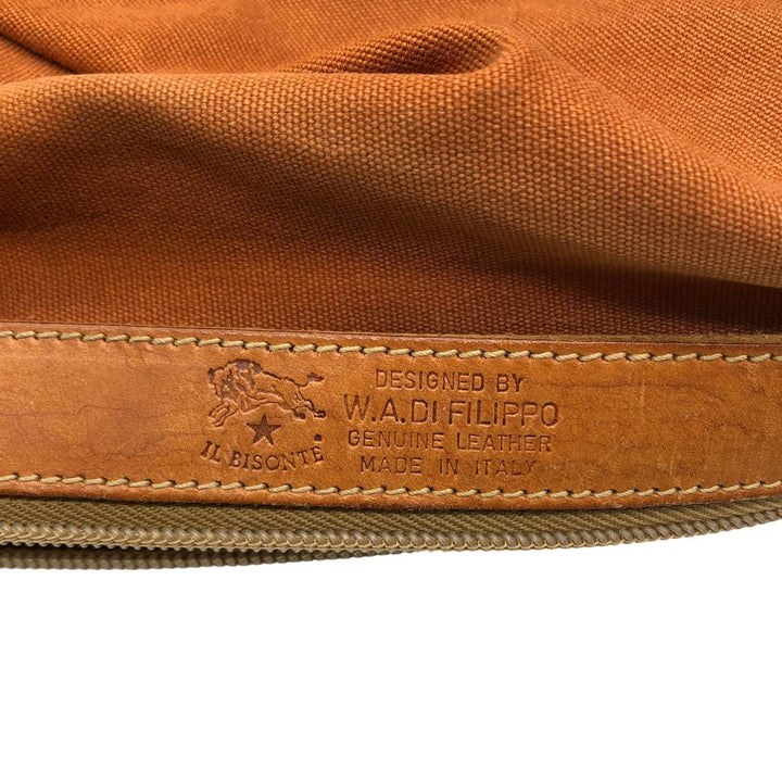 ILBISONTE Candy Bag Shoulder Bag Made in Italy genuine leather brown type Vintage Second Hand