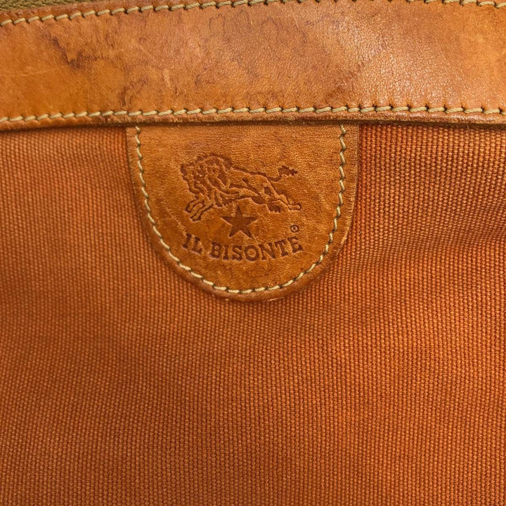 ILBISONTE Candy Bag Shoulder Bag Made in Italy genuine leather brown type Vintage Second Hand