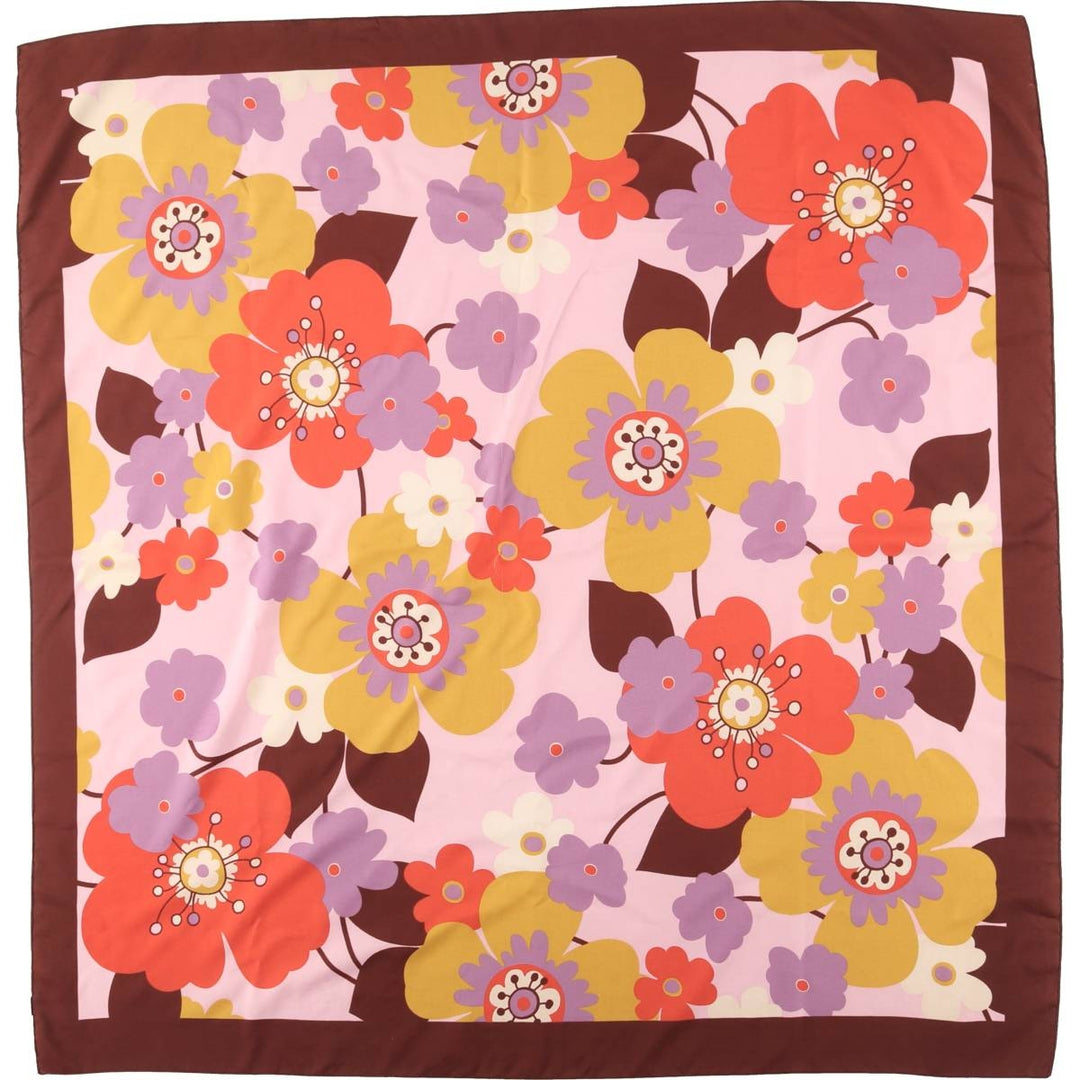 All-over floral scarf unclear brown type Vintage Second Hand