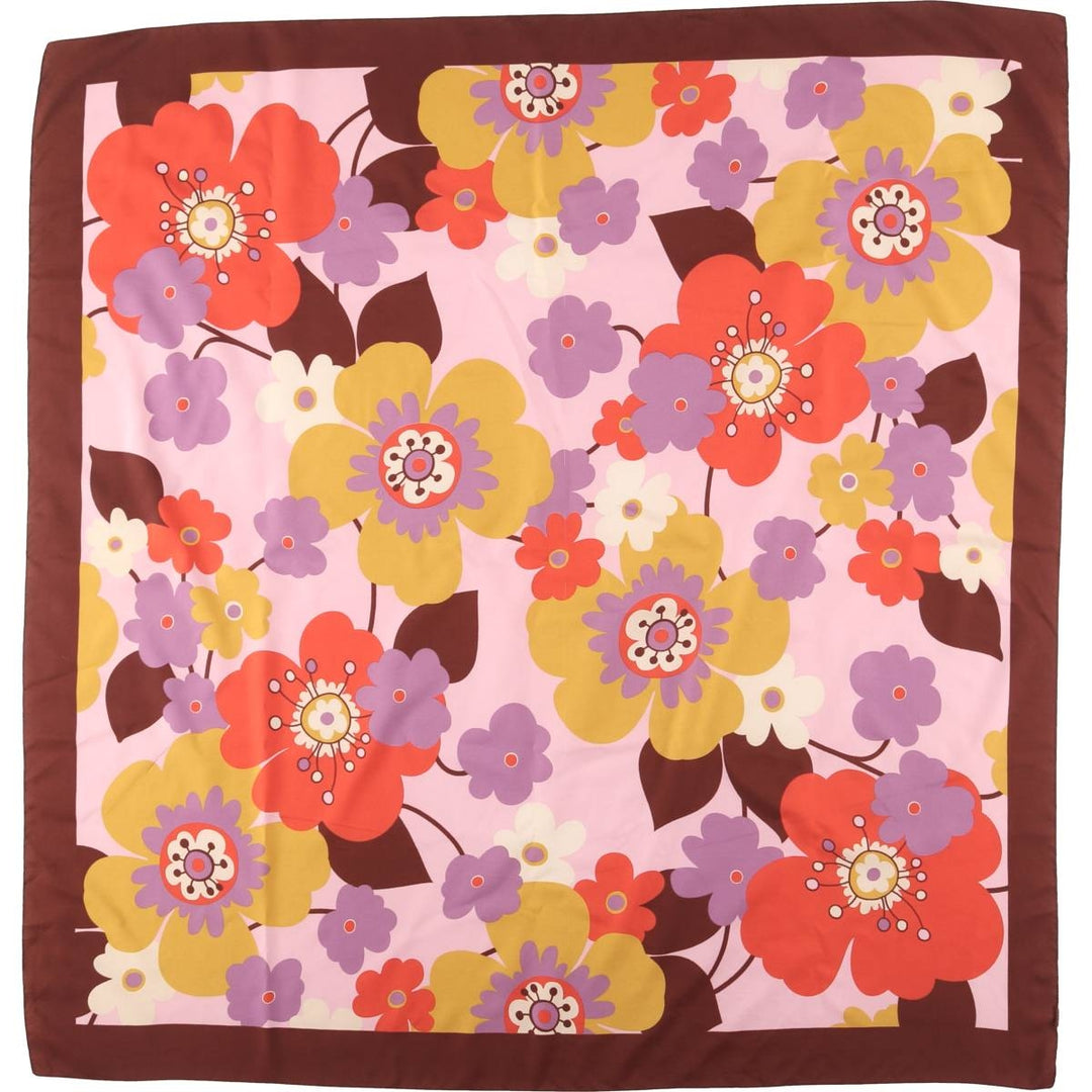 All-over floral scarf unclear brown type Vintage Second Hand