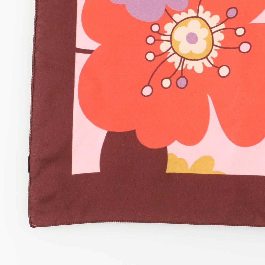 All-over floral scarf unclear brown type Vintage Second Hand