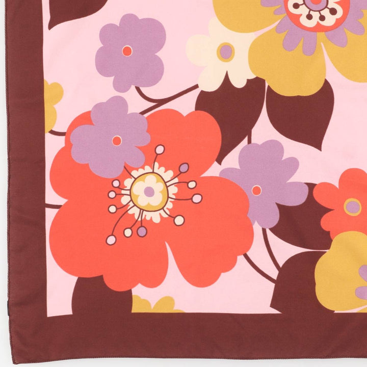 All-over floral scarf unclear brown type Vintage Second Hand