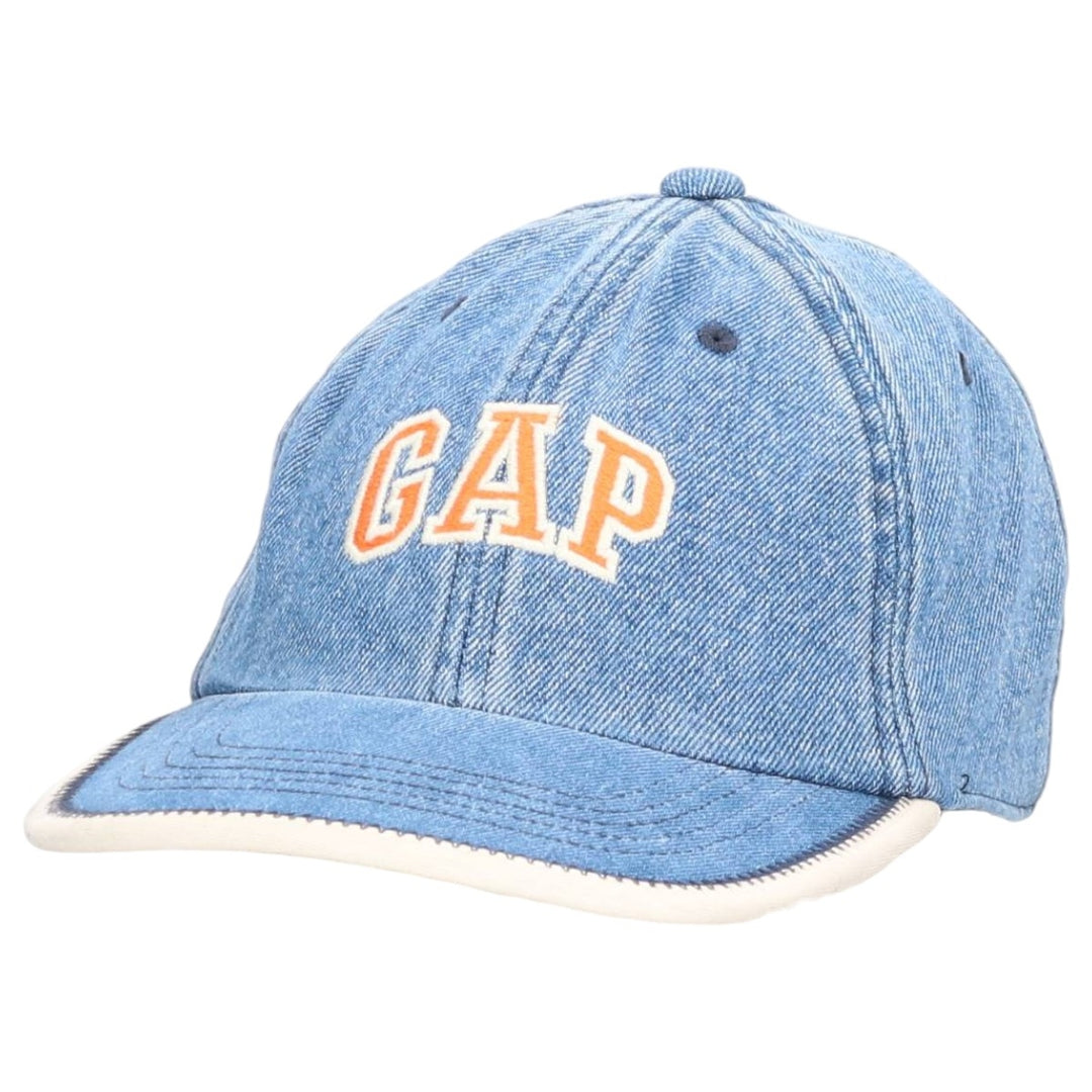 2000'S GAP Denim Baseball Cap, 6-Panel Cap, One Size Fits Most cotton Blue type light blue Vintage Second Hand