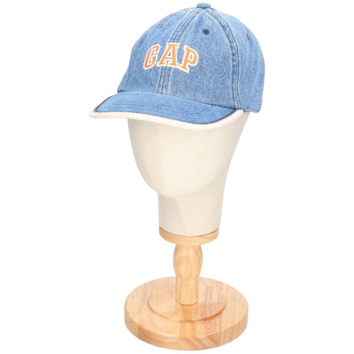 2000'S GAP Denim Baseball Cap, 6-Panel Cap, One Size Fits Most cotton Blue type light blue Vintage Second Hand