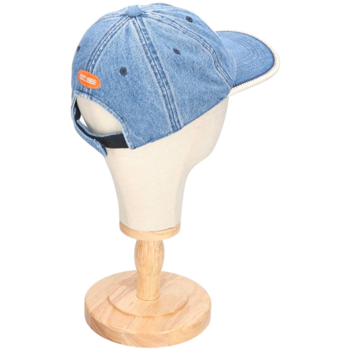 2000'S GAP Denim Baseball Cap, 6-Panel Cap, One Size Fits Most cotton Blue type light blue Vintage Second Hand