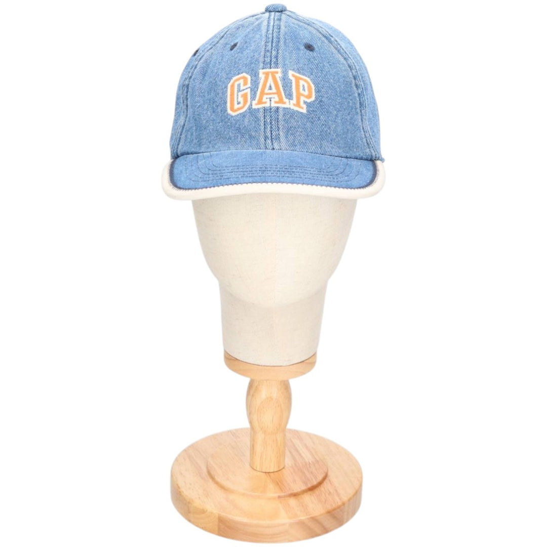 2000'S GAP Denim Baseball Cap, 6-Panel Cap, One Size Fits Most cotton Blue type light blue Vintage Second Hand