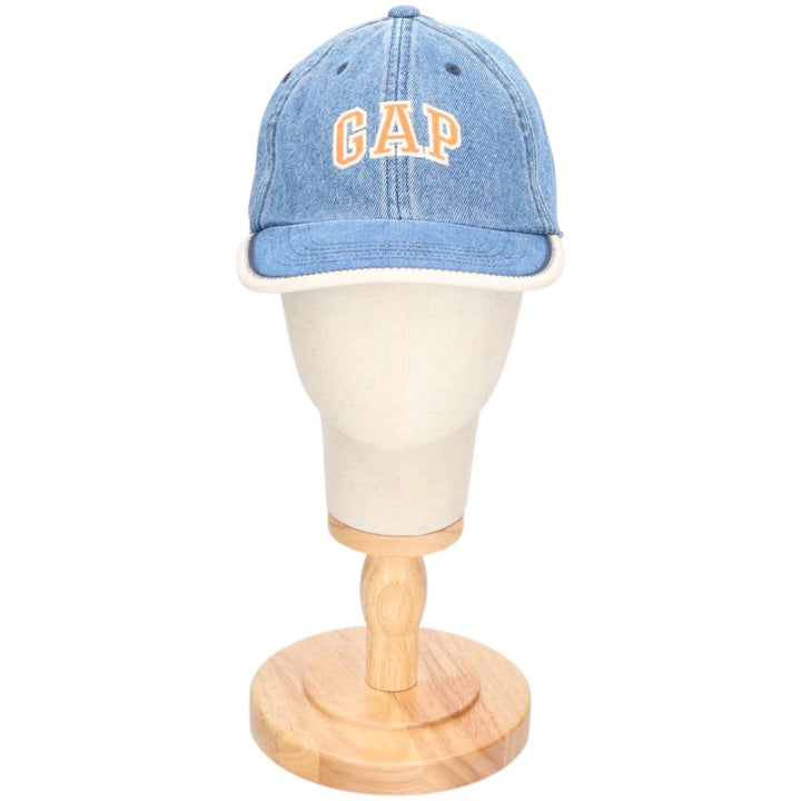 2000'S GAP Denim Baseball Cap, 6-Panel Cap, One Size Fits Most cotton Blue type light blue Vintage Second Hand