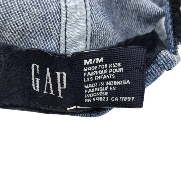 2000'S GAP Denim Baseball Cap, 6-Panel Cap, One Size Fits Most cotton Blue type light blue Vintage Second Hand