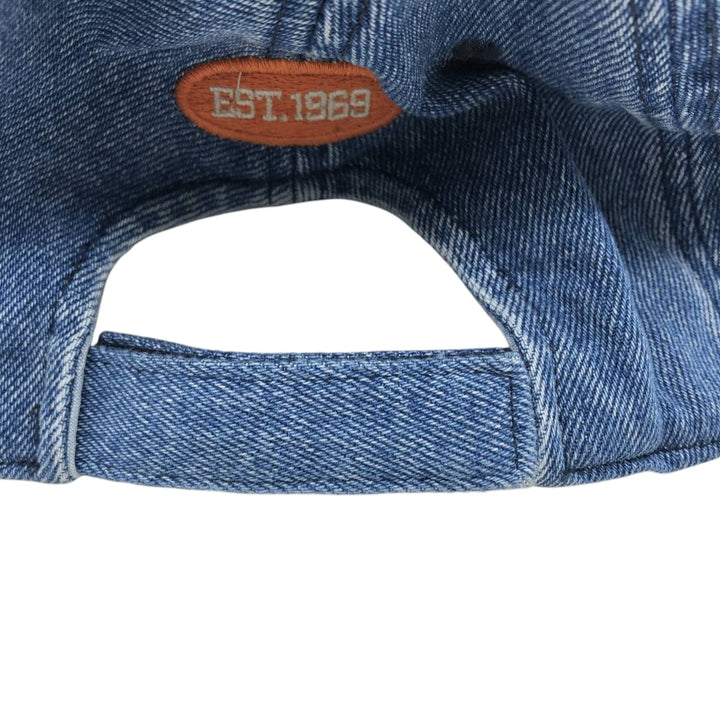 2000'S GAP Denim Baseball Cap, 6-Panel Cap, One Size Fits Most cotton Blue type light blue Vintage Second Hand
