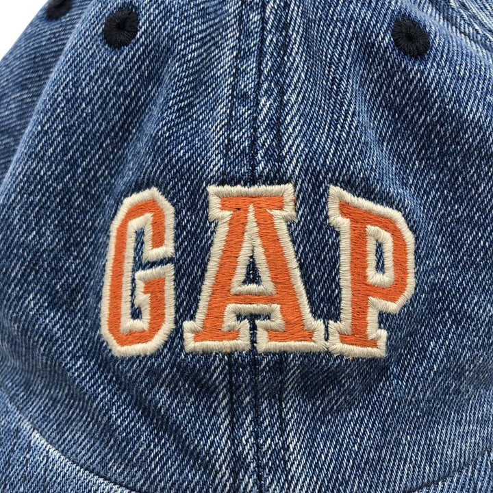 2000'S GAP Denim Baseball Cap, 6-Panel Cap, One Size Fits Most cotton Blue type light blue Vintage Second Hand
