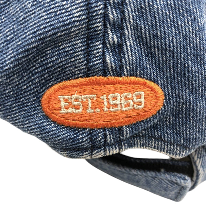 2000'S GAP Denim Baseball Cap, 6-Panel Cap, One Size Fits Most cotton Blue type light blue Vintage Second Hand