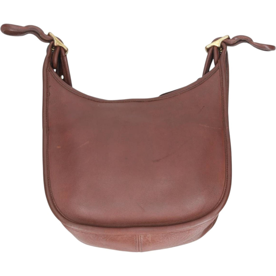 90'S Coach Old Coach Shoulder Bag, Made in USA, Vintage genuine leather brown type Vintage Second Hand
