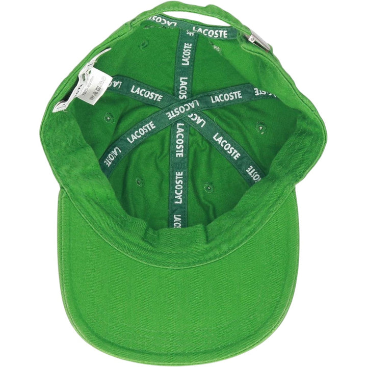 Lacoste baseball cap, 6-panel cap, one size fits all. cotton green type Vintage Second Hand