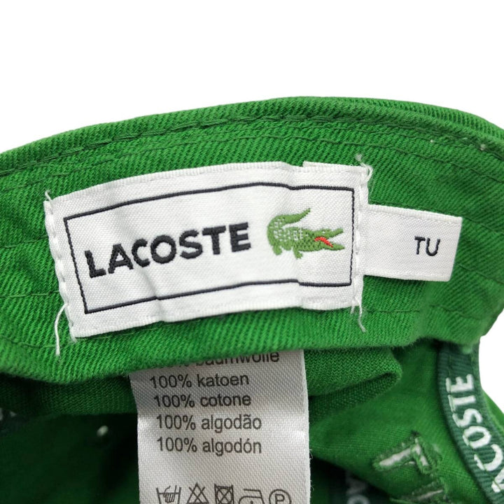 Lacoste baseball cap, 6-panel cap, one size fits all. cotton green type Vintage Second Hand