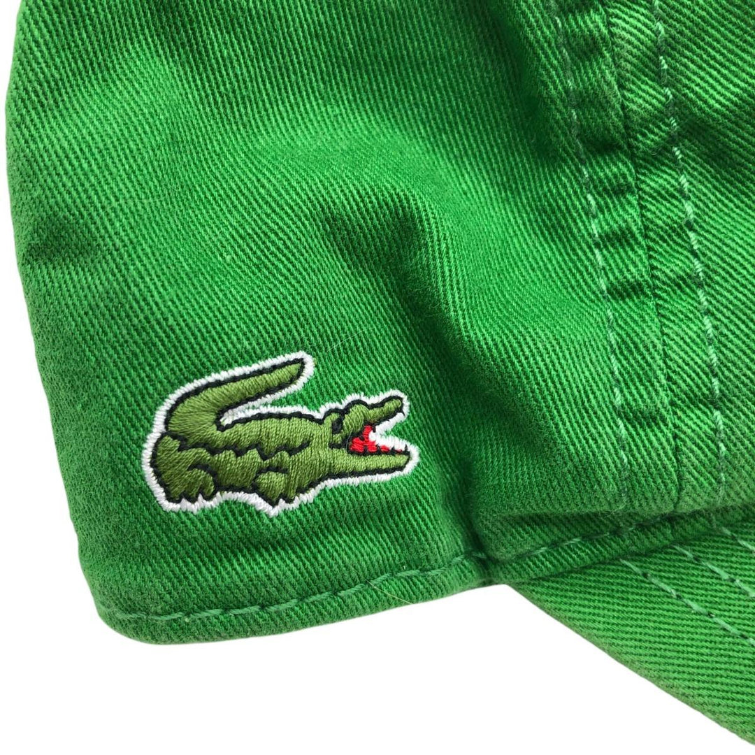 Lacoste baseball cap, 6-panel cap, one size fits all. cotton green type Vintage Second Hand