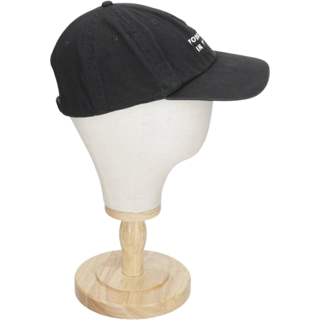 Baseball cap, free size cotton black type Vintage Second Hand