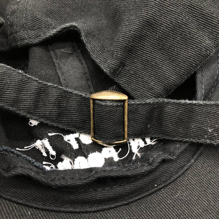 Baseball cap, free size cotton black type Vintage Second Hand