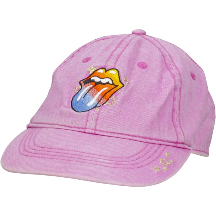 THE ROLLING STONES Baseball Cap, 6-Panel Cap, One Size Fits All unclear purple type Vintage Second Hand