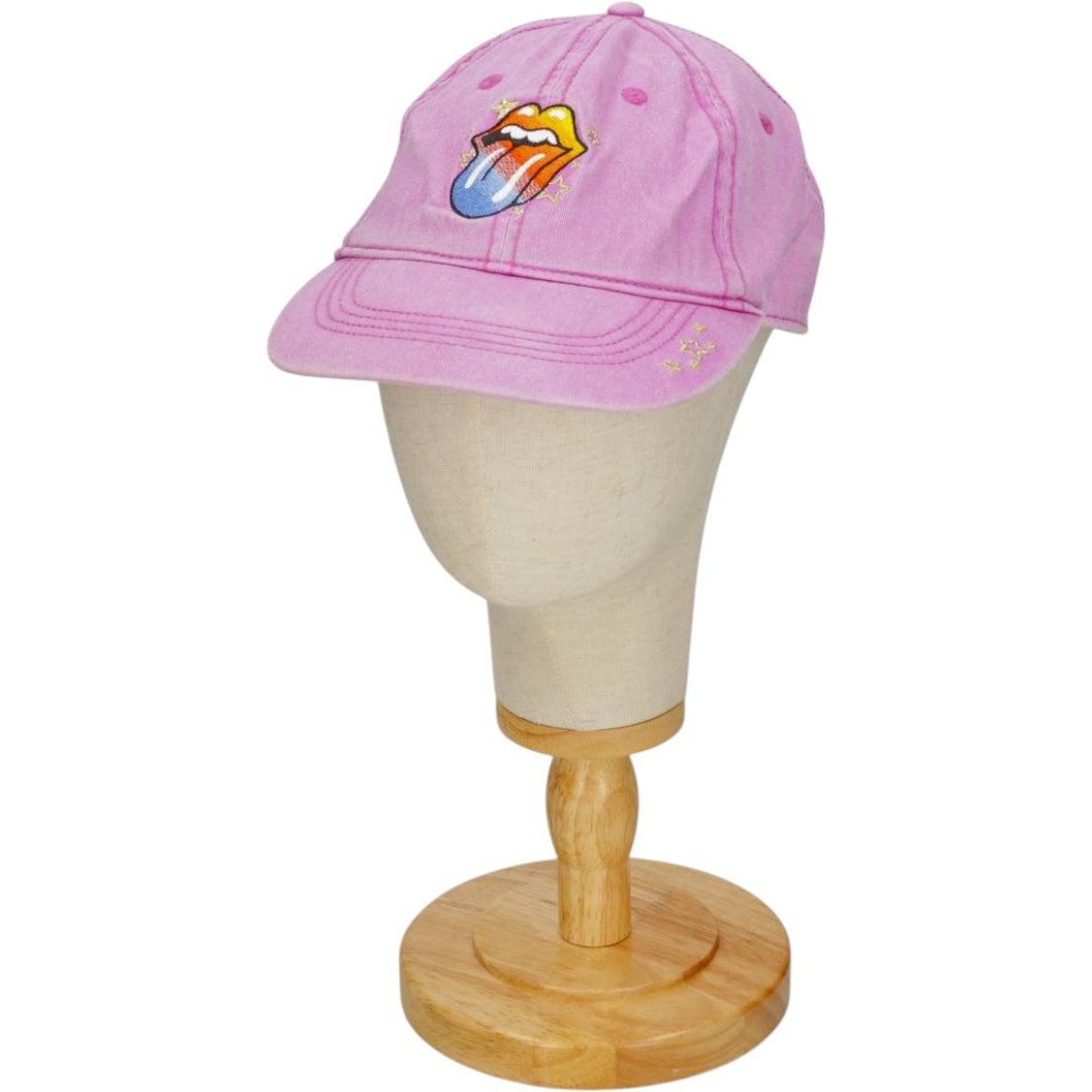 THE ROLLING STONES Baseball Cap, 6-Panel Cap, One Size Fits All unclear purple type Vintage Second Hand