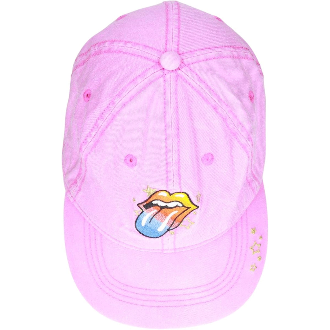 THE ROLLING STONES Baseball Cap, 6-Panel Cap, One Size Fits All unclear purple type Vintage Second Hand