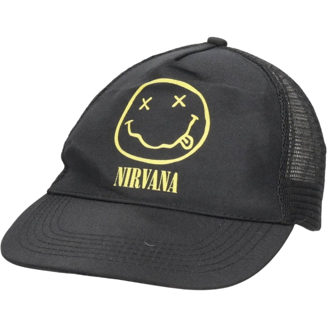 NIRVANA Tracker Cap Mesh Cap (One Size Fits All) polyester black type Vintage Second Hand