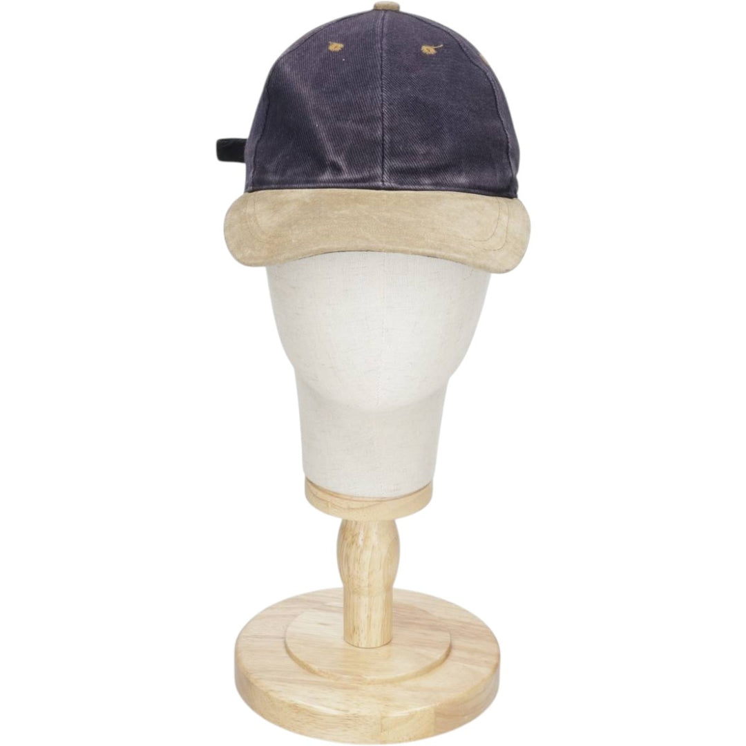 Two-tone baseball cap, 6-panel cap, one size fits all cotton Purple type blue-purple Vintage Second Hand
