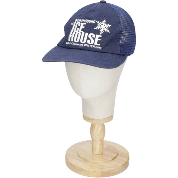 Trucker cap, mesh cap, free size cotton navy blue type Vintage Second Hand