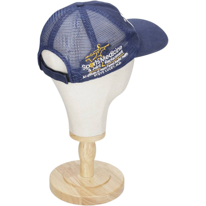 Trucker cap, mesh cap, free size cotton navy blue type Vintage Second Hand