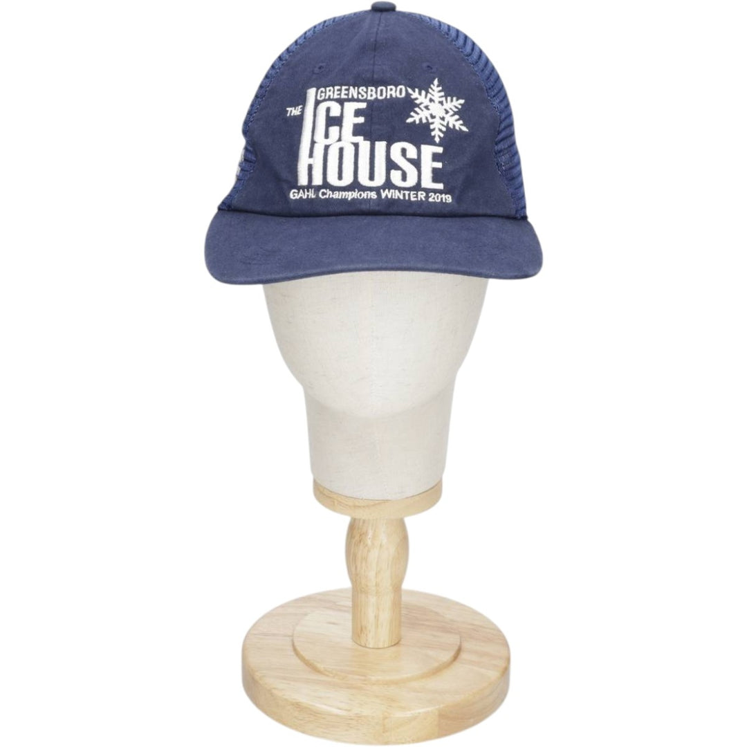 Trucker cap, mesh cap, free size cotton navy blue type Vintage Second Hand