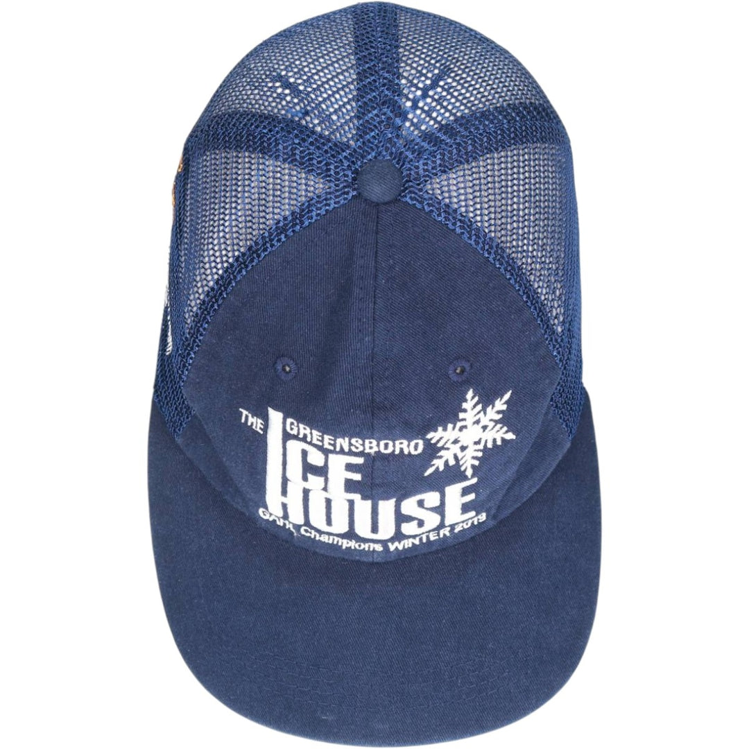 Trucker cap, mesh cap, free size cotton navy blue type Vintage Second Hand