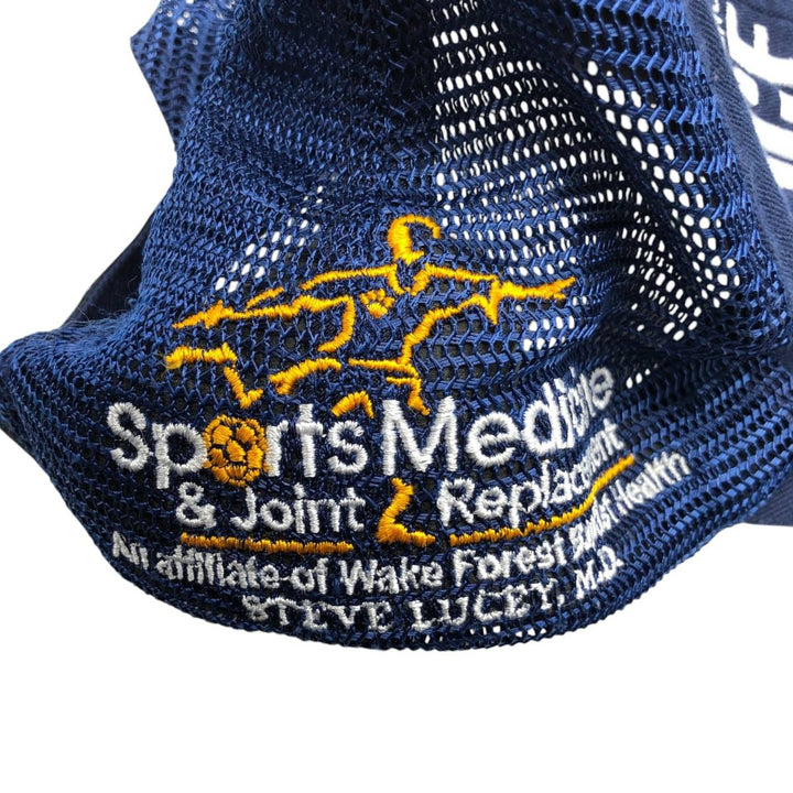 Trucker cap, mesh cap, free size cotton navy blue type Vintage Second Hand