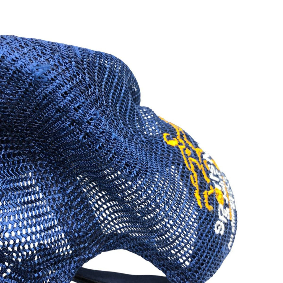 Trucker cap, mesh cap, free size cotton navy blue type Vintage Second Hand