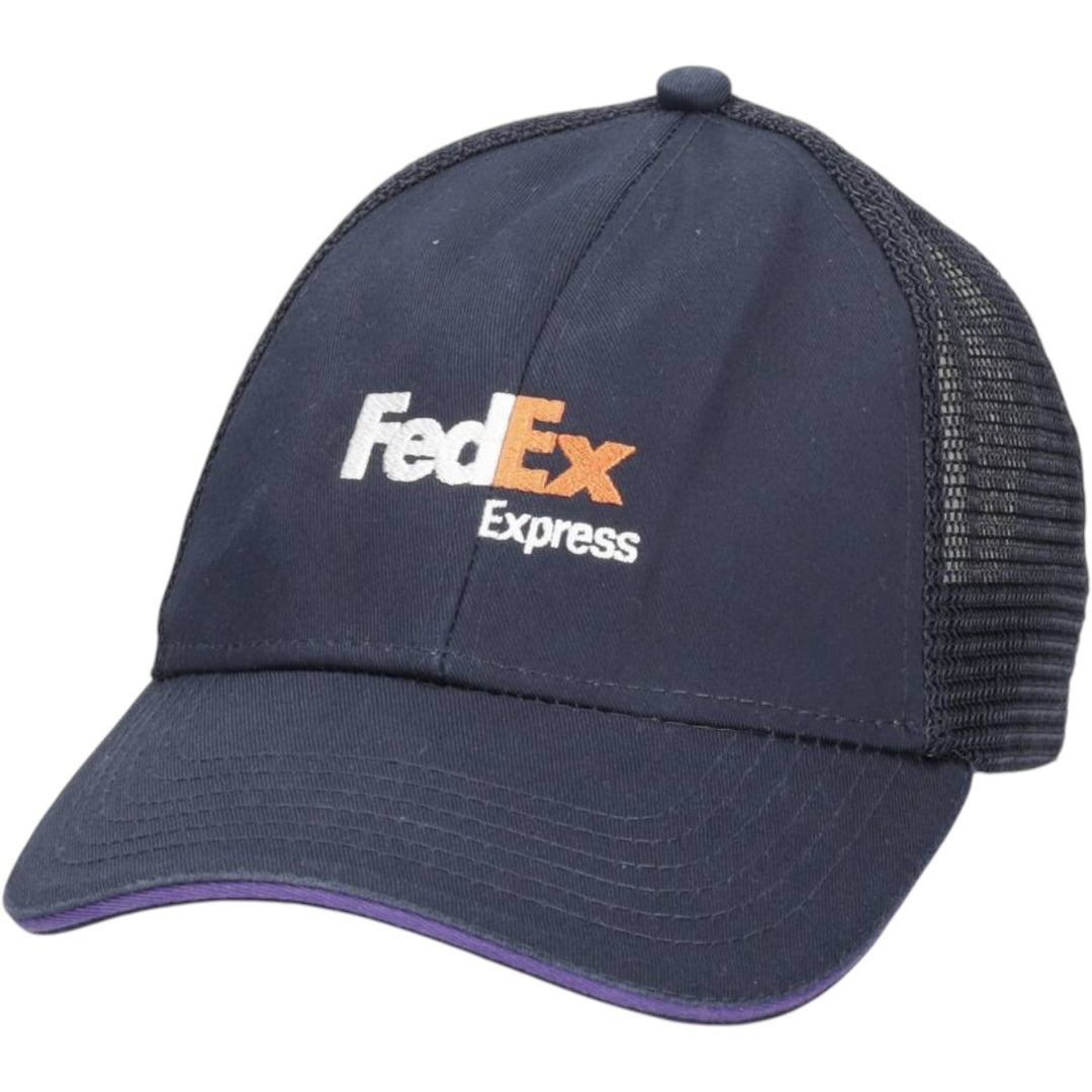VF Corporation FedEx Advertising Tracker Cap Mesh Cap One Size Fits All polyester navy blue type Vintage Second Hand