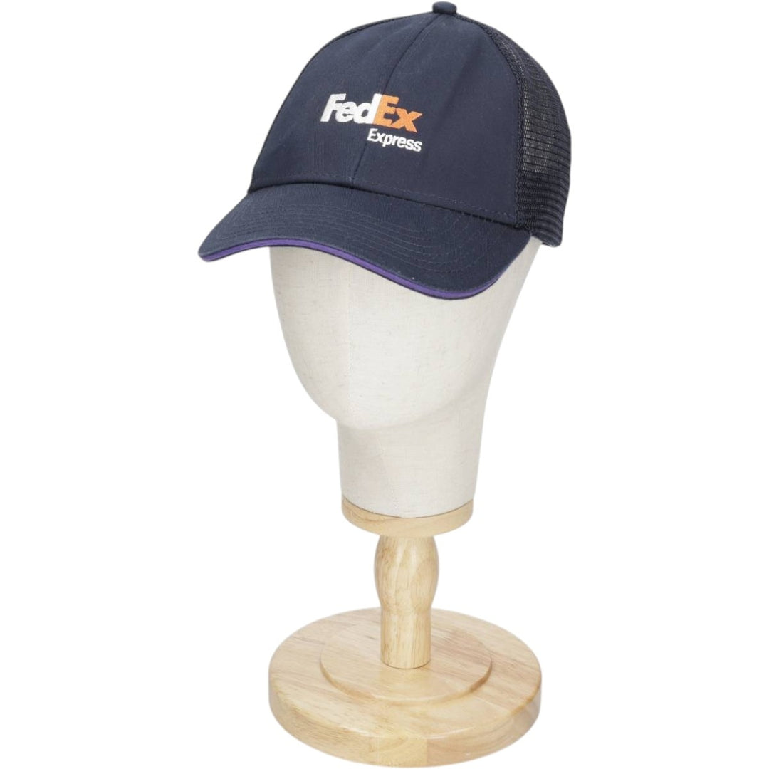 VF Corporation FedEx Advertising Tracker Cap Mesh Cap One Size Fits All polyester navy blue type Vintage Second Hand