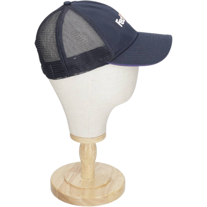 VF Corporation FedEx Advertising Tracker Cap Mesh Cap One Size Fits All polyester navy blue type Vintage Second Hand