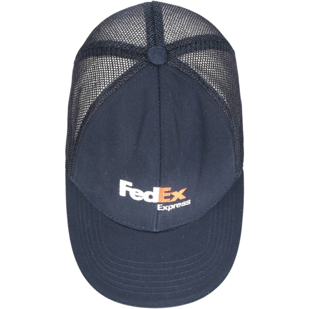 VF Corporation FedEx Advertising Tracker Cap Mesh Cap One Size Fits All polyester navy blue type Vintage Second Hand