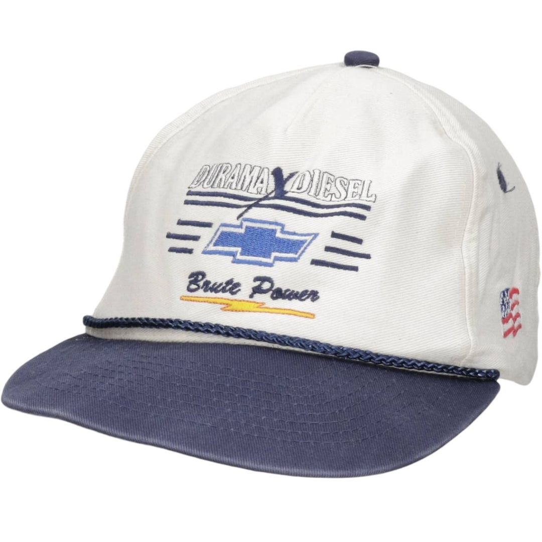 Duramax Diesel Stars and Stripes Two-Tone Advertising Baseball Cap, 6-Panel Cap, One Size Fits All unclear ivory Vintage Second Hand