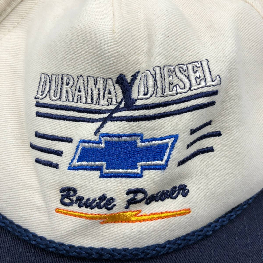 Duramax Diesel Stars and Stripes Two-Tone Advertising Baseball Cap, 6-Panel Cap, One Size Fits All unclear ivory Vintage Second Hand
