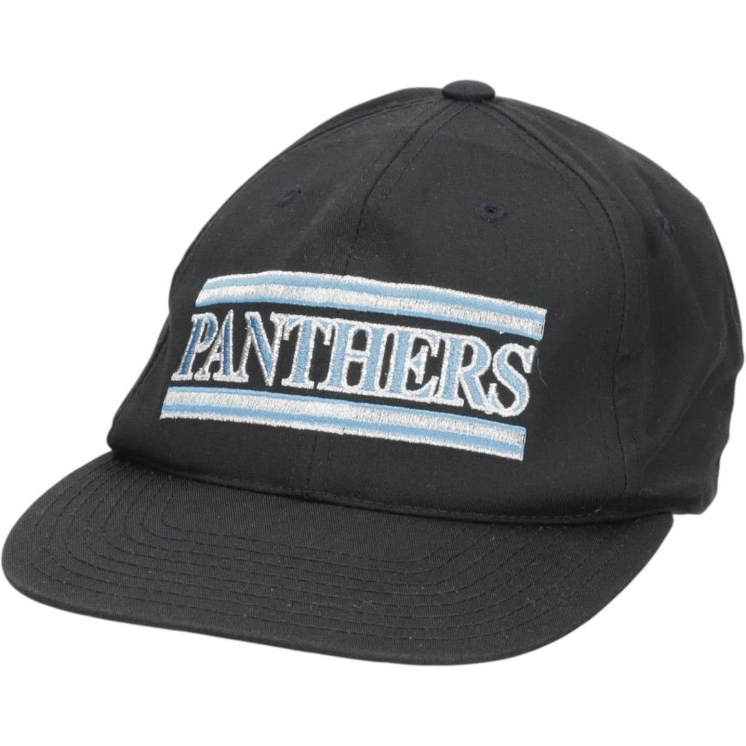 90'S ANNCO NFL Carolina Panthers Baseball Cap, 6-Panel Cap, One Size Fits All, Vintage polyester black type Vintage Second Hand