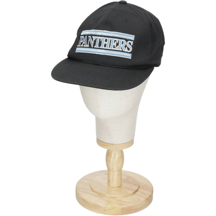 90'S ANNCO NFL Carolina Panthers Baseball Cap, 6-Panel Cap, One Size Fits All, Vintage polyester black type Vintage Second Hand